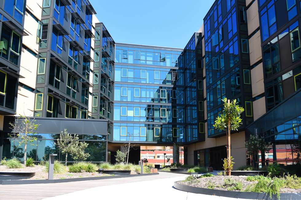 Front view of a student apartment complex